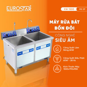 Máy rửa bát bồn đôi công nghiệp XW1500