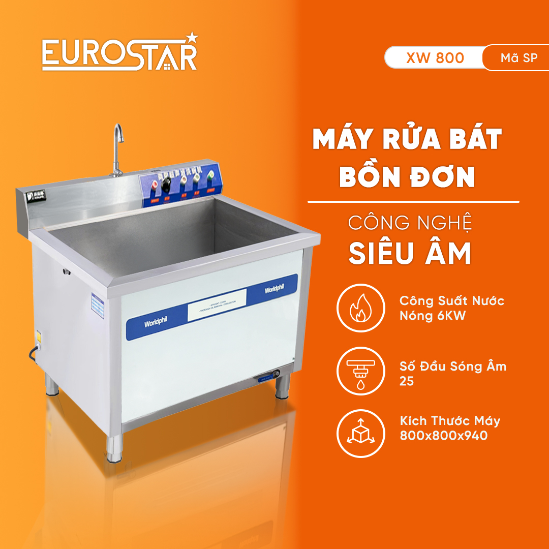 Máy rửa bát bồn đơn công nghiệp XW800
